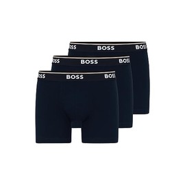 BOSS 3-Pack Power Cotton Stretch Boxer Briefs Peacock Blue