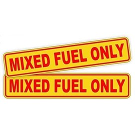WSQ 2-Pack Mixed Fuel Only Vinyl Sticker Decal Labels Markers For Fuel Tank Gas Can Chainsaw Self Adhesive Sticker Size 6.25 x 1.25 inch