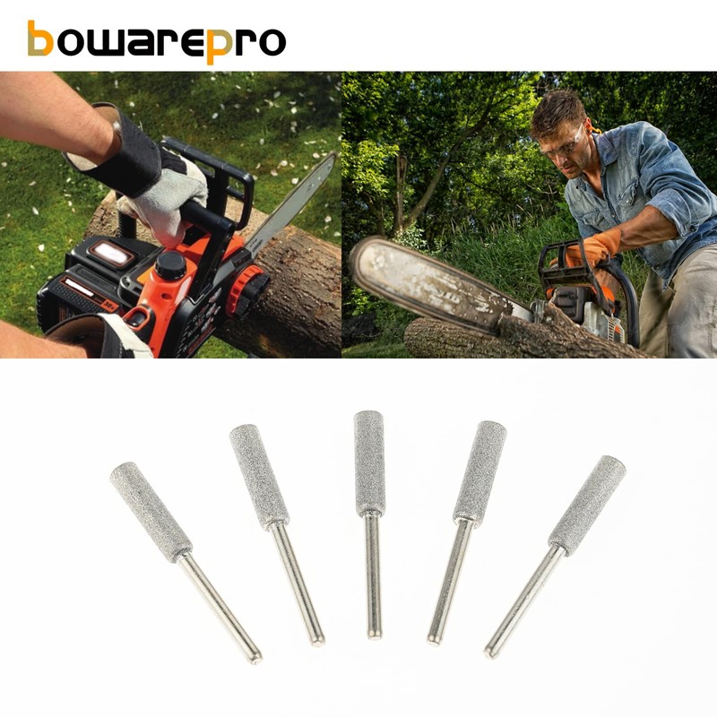 Bowarepro 3/16" 4.8mm Chainsaw Sharpening Grinding Stone File, Diamond Chainsaw