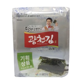 Kwangcheonkim Seasoned Seaweed Snacks Sheets – 27 Individual Packs Roasted Premium Natural Laver 4g x 27 Pack Net 108 Grams 김 のり 海苔 紫菜