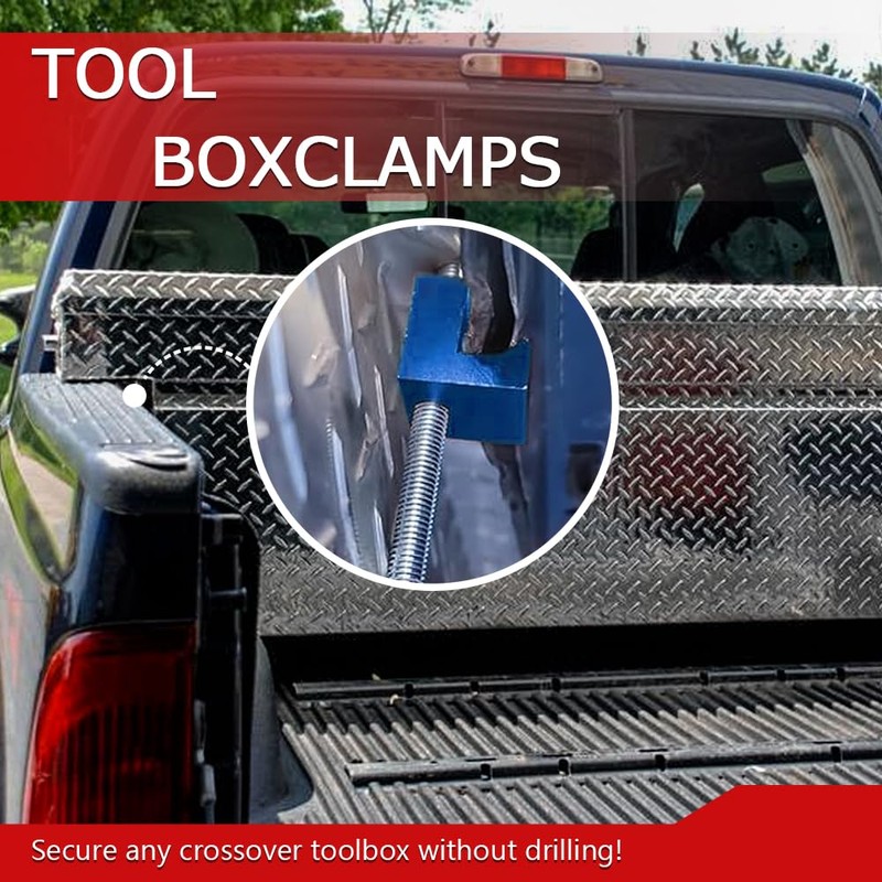 4PCS Truck Tool Box Mounting Kit, J Hook Truck Crossover