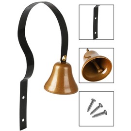 GoldTiger Dog Doorbell,Fixed Metal Dog Doorbell,Dog Bell for Door Potty Training,Bell for Dogs to Ring to go Outside,Manual Assemble Wall Mounted Dog Door Bell (2Pack Black)