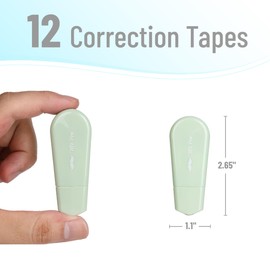 Mr. Pen- Aesthetic Correction Tape, 0.2" x 197", 12 pcs, Pastel Colors, Cute Correction Tape, Back to School Supplies