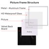 Autjvy 4x4 Picture Frame Silver Brushed Modern Simple Thin Aluminum