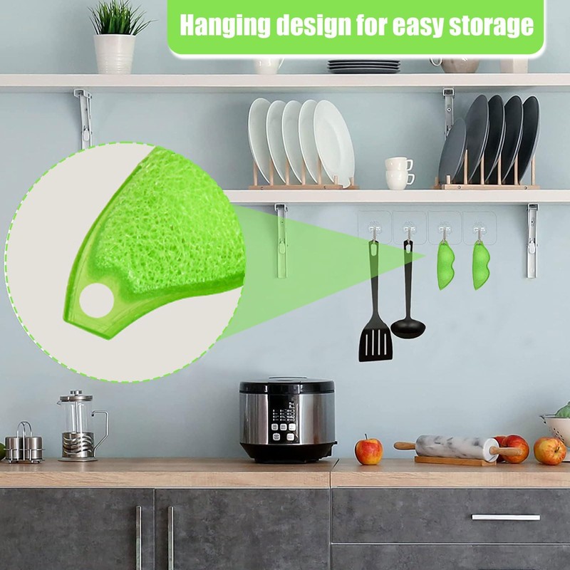 Beans Shaped Bottle Cleaning Sponge, 6 Pcs Reusable Bottle Cleaning