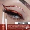 evpct 2Pcs Bronzer Red Color Liquid Glitter Eyeliner Set, Long-wearing