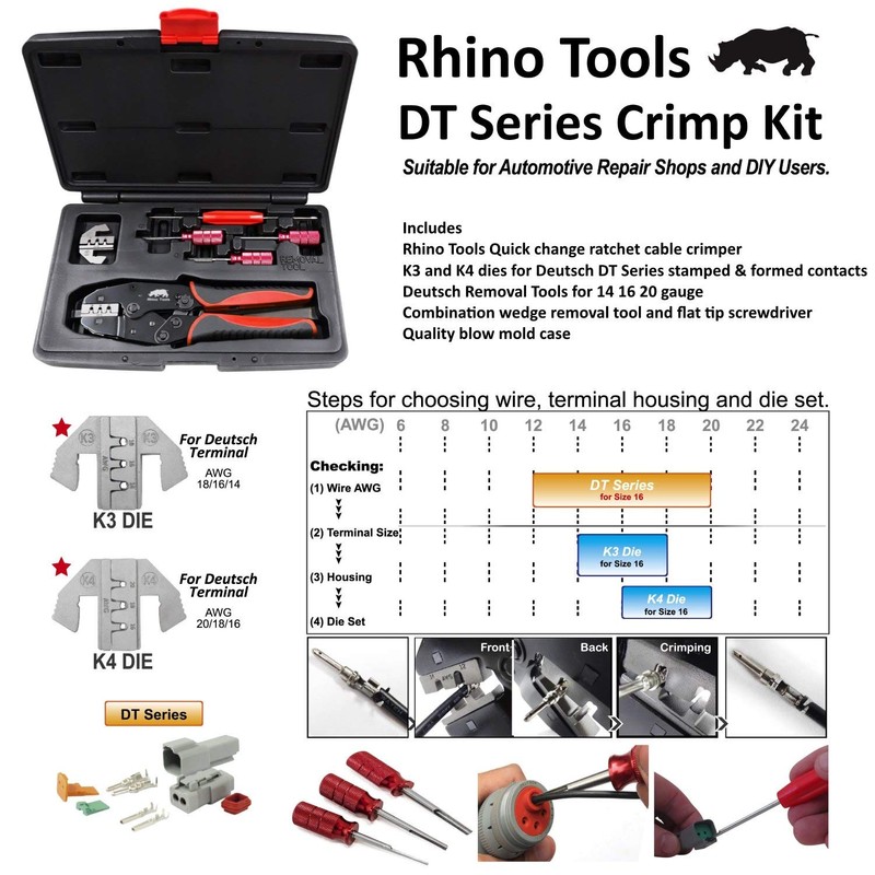 Deutsch Connector Crimping Kit | Terminal Removal Tools | for