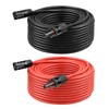 Kimbluth 10 AWG Solar Extension Cable 50FT Black + 50FT