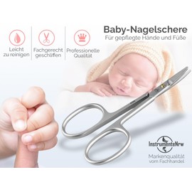 Baby Nail Scissors Rounded Stainless Steel Nail Scissors for Nail Care Baby Nail Scissors with Rounded Tips with Curved Cutting Surface 9 cm Rustproof
