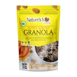 Honey Almond Granola - Made with 100% Pure Honey - Vegetarian and Kosher Certified, 11 oz (Honey Almond, Small-USA)