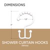 Shower Curtain Hooks - Color Up Premium Double Hook Shower