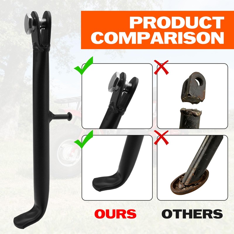 YIBEICO Upgraded Kickstand For 50cc 2-Stroke Gas Dirt Bike for