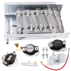 Dryer Heating Element Kit Compatible With Roper RED4640YQ0 RED4640YQ1 RED4516FWO RED4516FW0 RED4440VQ1 RED4440VQ2 RED4100SQ0 RED4340SQ1 REX4634KQ1 REX5634KQ1 RED4440SQ0