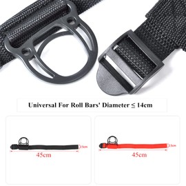 YOCTM - percha de ropa enrollable para ropa para Jeep Wrangler JL TJ JK JLU Sports Sahara Freedom Rubicon X & Unlimited 2007-2019 2020 2021 2022 Accesorios para piezas interiores rojos (paquete de 2)