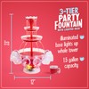 Nostalgia LPF230 3-Tier Lighted Party Fountain, Holds 1.5 Gallons, LED
