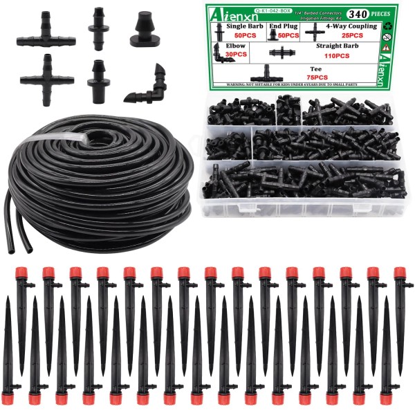 Aienxn 14 Drip Irrigation System Kit Automatic Watering System, DIY