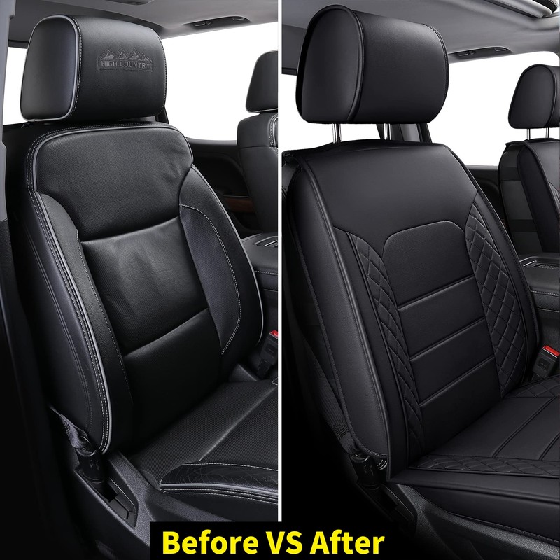 LUCKYMAN CLUB Chevy Silverado/Sierra Front Seat Cover X04-S3, Fit 2007-2025