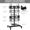 TVON Mobile Dual TV Stand for Two 32-65 Inch Plasma