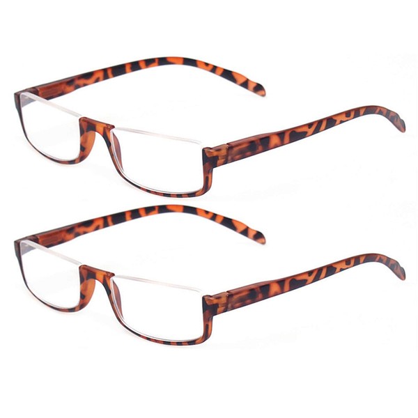 Kerecsen Reading glasses 2 Pair Half Moon Half Frame Readers