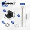 sourcing map 2Pcs J-Hook Crossover, Aluminum Car Truck Toolbox Mounting
