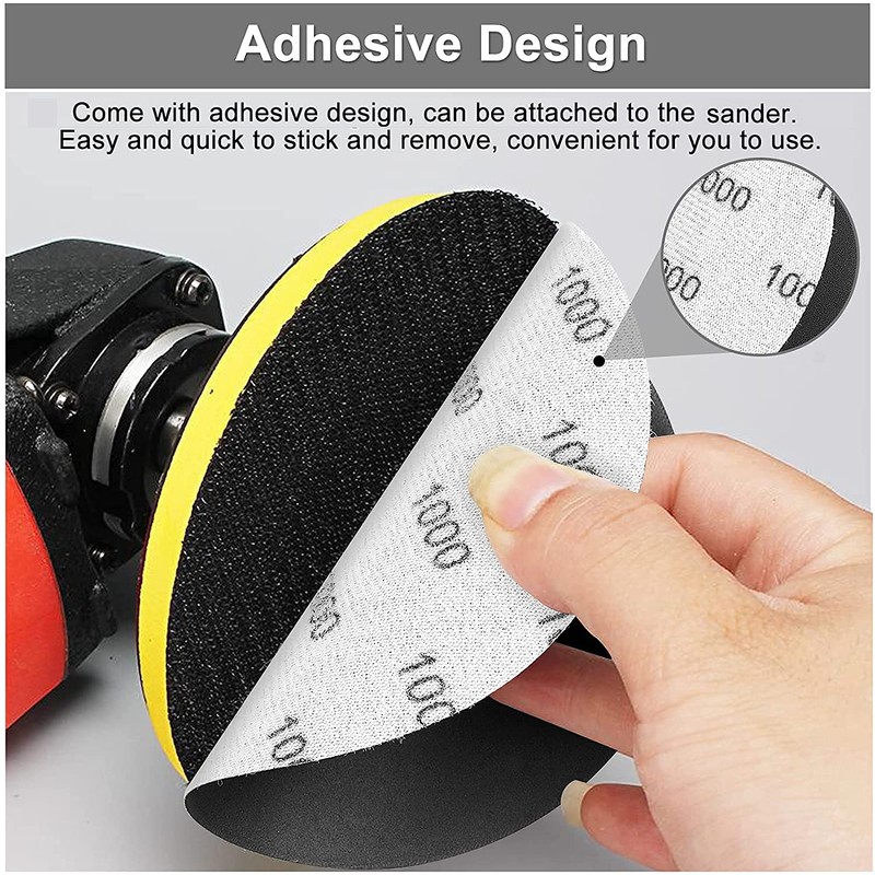 Sanding Discs, 125mm Sanding Discs Pads 1000/1500/2000/3000/4000/5000 Grits, Round Sanding