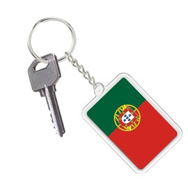 2PCS Portugal Flag Keychain,Portuguese Tag Keyring Key Chain for Car Motorcycle Auto