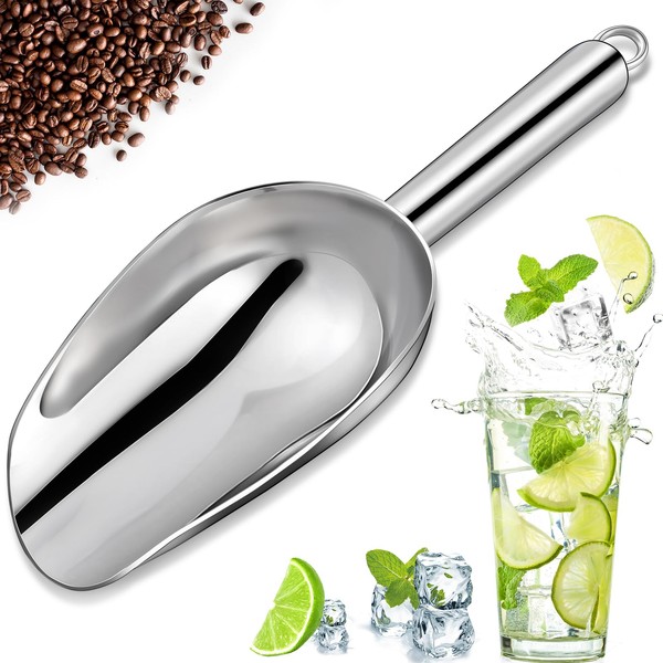 OLESBUR Premium Ice Scoop for Freezer - Multipurpose Metal Ice