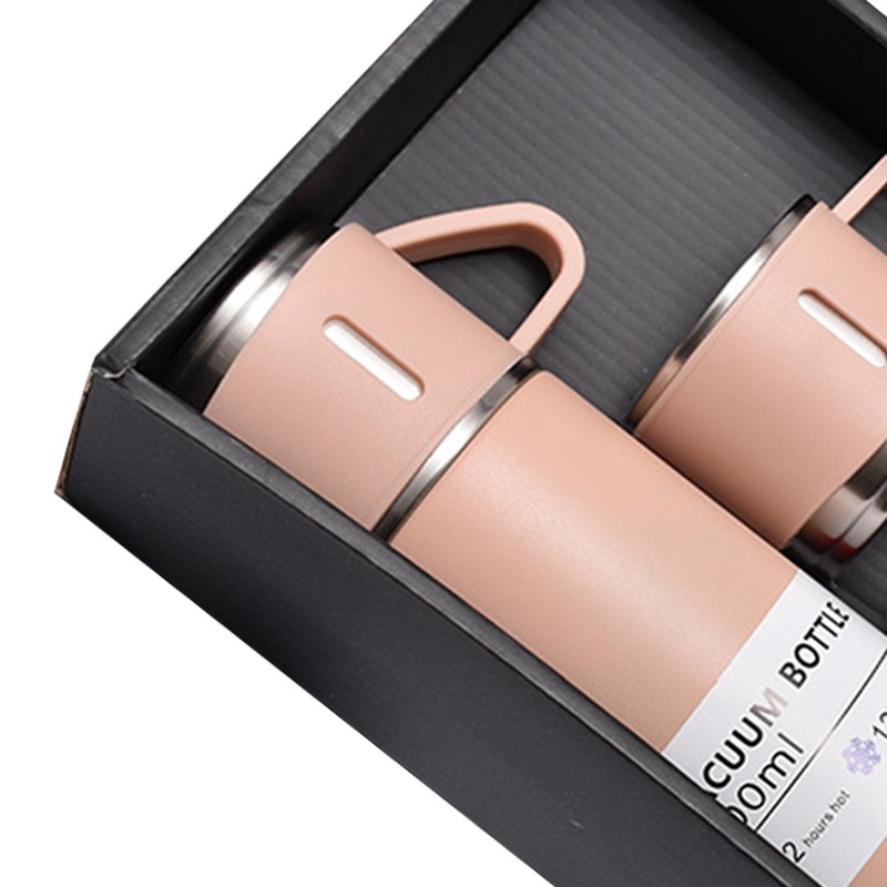 Vacuum Flasks Set Stainless Steel with Handle Portable Insulated Cup