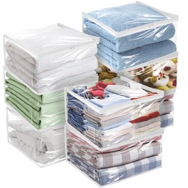 Clear Zippered Storage Bags (6, 18 x 15 x 9 Inch)