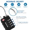 2 Pack TSA Approved Travel Luggage Locks, 4-Digit Metal Cable