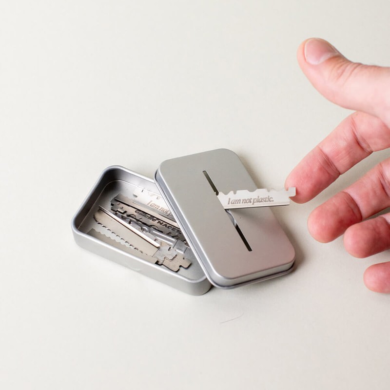 Leaf Shave Razor Blade Recycling Tin, 1 Tin