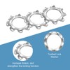 sourcing map M4 20Pcs External Tooth Lock Washers, 410 Stainless