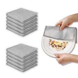 Steel Wire Dish Towel, Kitchen Wire Dish Towel, Kitchen Cloth, Dishwasher, Towel, Wire Cleaning, Metal Wire Dish Towel, Kitchen Scratch-Resistant, Dish, Stove, Dish Towel, Double-Sided Use (Single