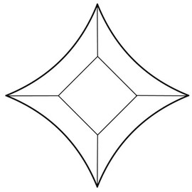 3-7/8" x 3-7/8" x 5-1/2" Pointed Star Glass Bevel - 10 Pieces