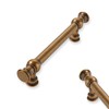 ZAUYX 10-Pack 3inch(76mm) Hole Center Antique Brass Cabinet Pulls Solid