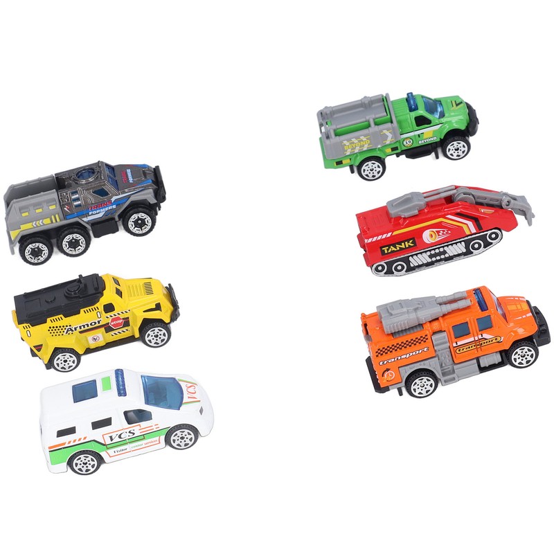 6pcs 1:64 Alloy Diecast Vehicle Model Simulated Exquisite Car Model