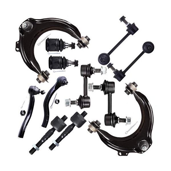 SCITOO 12pcs Suspension Kit Lower Ball Joints Upper Control Arms