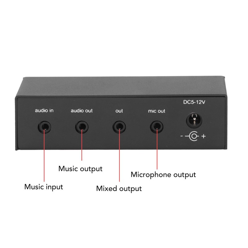 Stereo Sound Preamp, Microphone Headphone Amplifier with 3 Ports, Professional