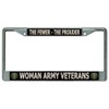 Woman Army Veterans Chrome License Plate Frame