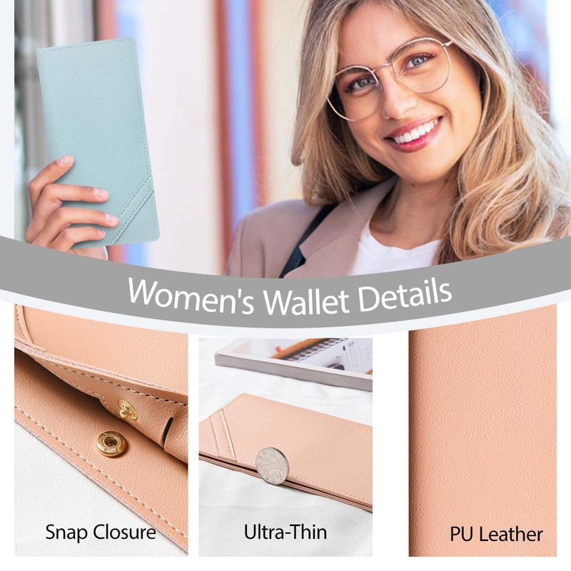 Womens Wallet Ultrathin Credit Card Holder Wallet with 11 Credit