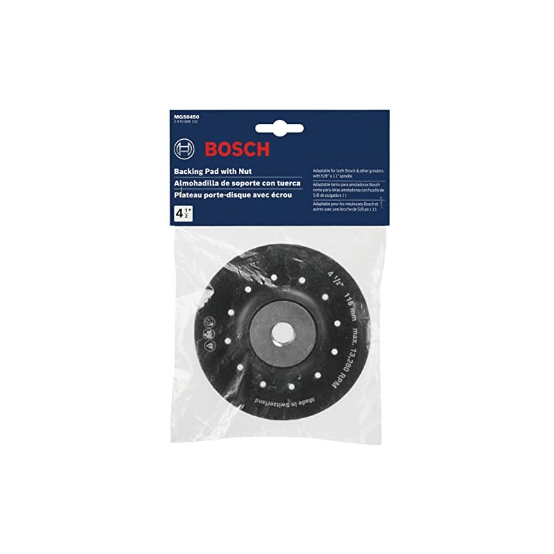 BOSCH MGS0450 4-1/2 In. Backing Pad with Lock Nut