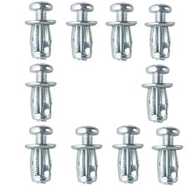 Naisfei Pack of 10 Screw Petal, M6 x 25 Cavity Metal Anchors, Robust Cavity Wall Anchors for Home Decoration and Fixings to Cavity and Plasterboard Walls