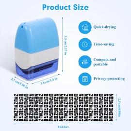 2 Pack Identity Theft Protection Roller Stamp, Stamps for Mailing