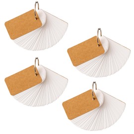 Vocabulary Book Vocabulary Card Memory Card Compact Ring Buckle Portable English Kanji Exam Learning Supplies (7cm*4cm 50pcs, 4pcs)