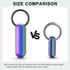 ZXLLM Small Pill Case Keychain Portable Pill Container Waterproof Titanium