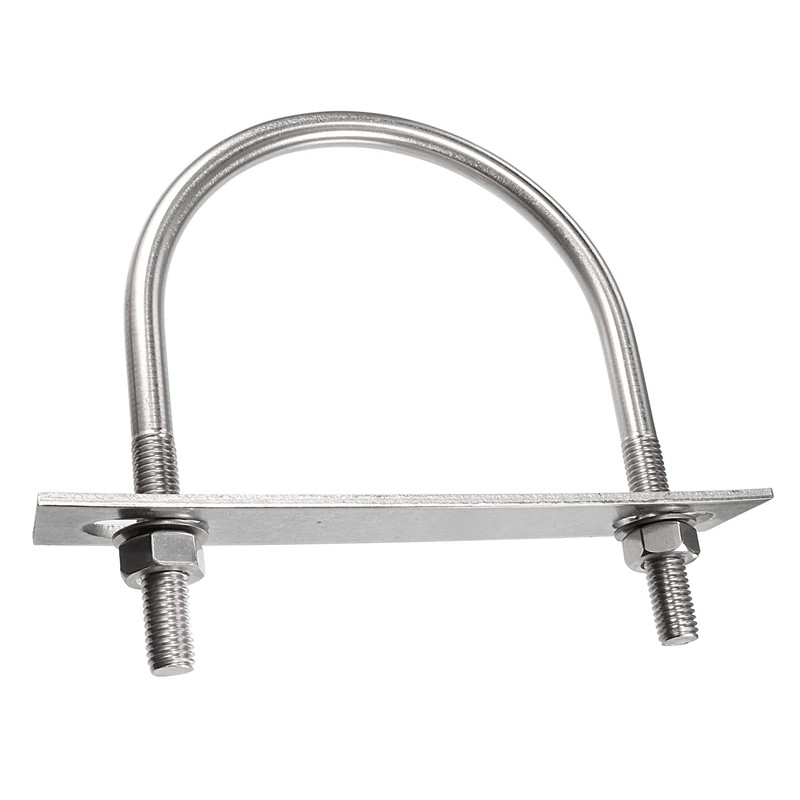 sourcing map Round U-Bolt 4.33"(110mm) Inner Width 142mm Length Steel