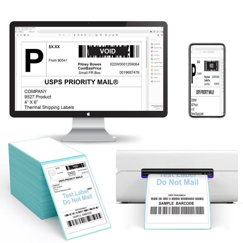 9527 Product Fanfold 4 x 6 Direct Thermal Labels with