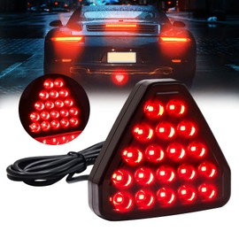 NWpangu Car Rear Light, High Position 3rd Brake Light Universal Vehicle Strobe Warning Light Stop Light, Black Shell
