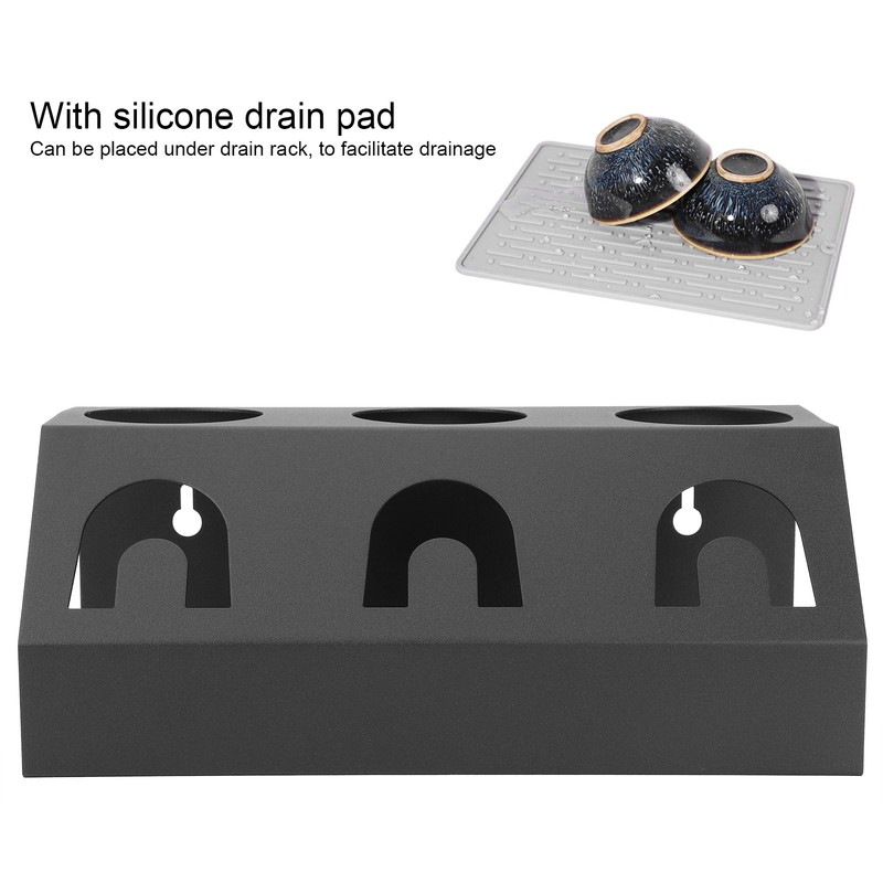 Household 3 Holes Bottle Drain Drying Rack Cup Holder Drainer