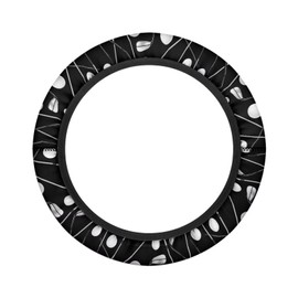 Knextrepoy Golf Cart Steering Wheel Covers, Black, 13-14 Inch, Polyester, Universal Fit, Sun Shade, Non-Slip, Heat Insulating, Decorative